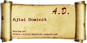 Ajtai Dominik névjegykártya