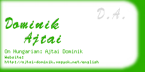 dominik ajtai business card